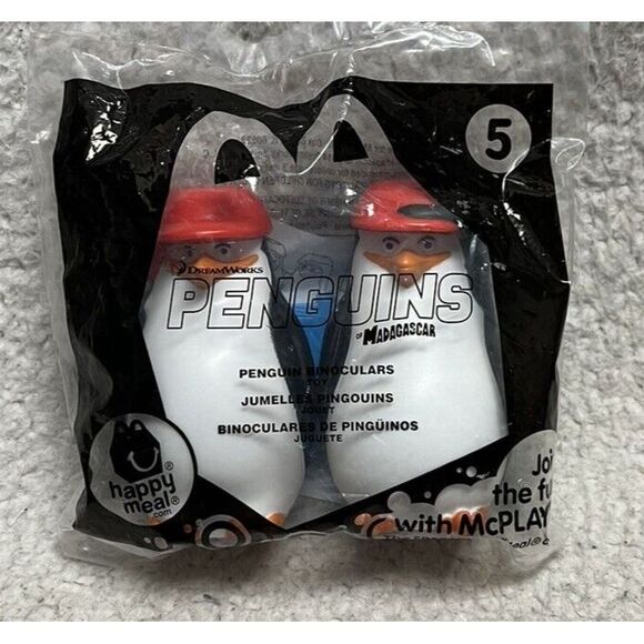 Penguins Of Madagascar Happy Meal Toy 2014 Penguin Binoculars #5 NIP - Picture 1 of 2